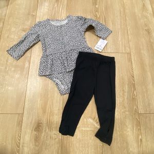 Carter’s - NWT kids leopard, 2 piece set. 6months
